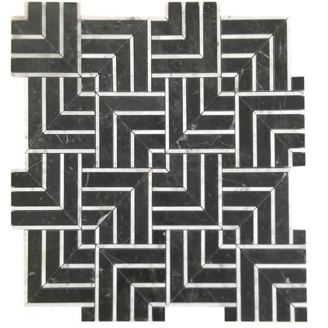 Black And White Unique Mosaic Tile
