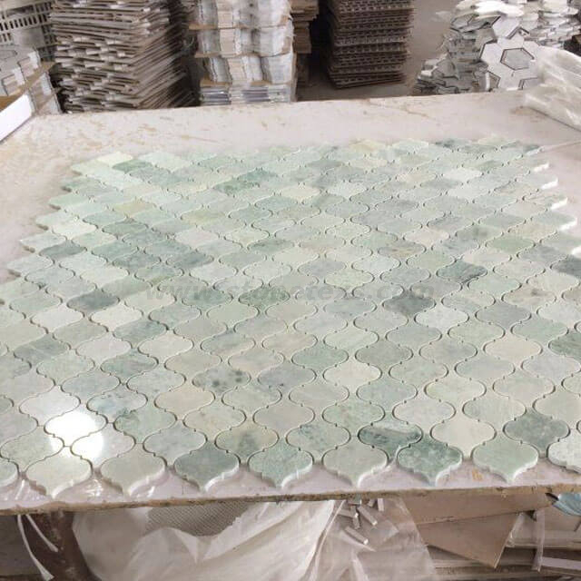 Ming Green Marble Lantern Mosaic