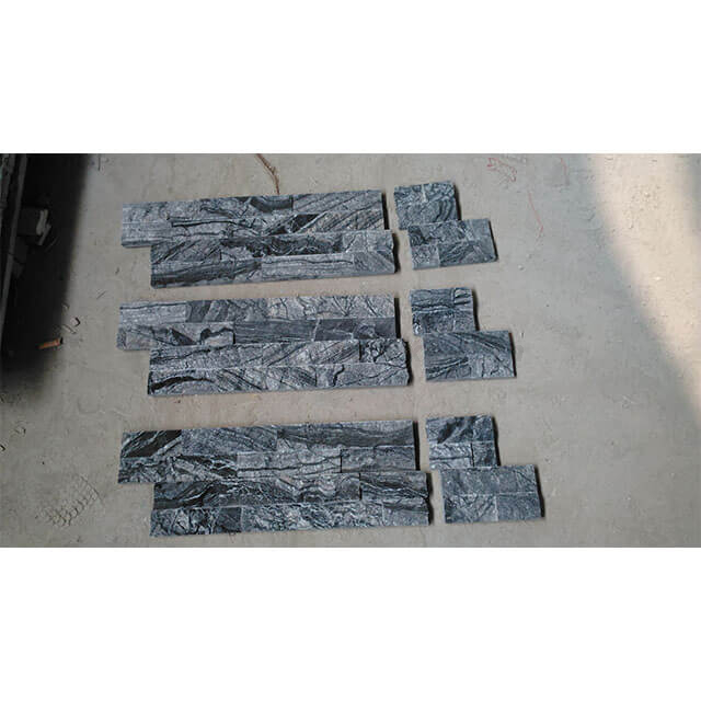  Wooden Black Stone Veneer 