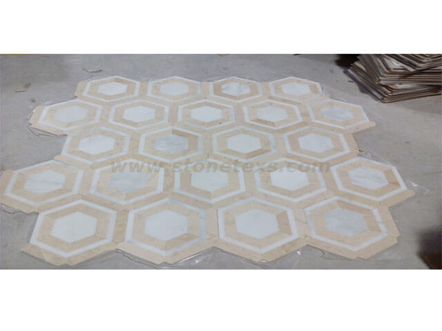 Hexagon Mosaic Floor Tiles